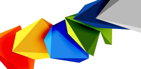Alacsony Poli Háromszög Tervezési Elemek — Stock Vector