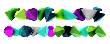 Düşük-polyester üçgenlerden inşa edilmiş geometrik üç boyutlu şekillere sahip modern ve şık bir arka plan, çağdaş tasarımlar için mükemmel.