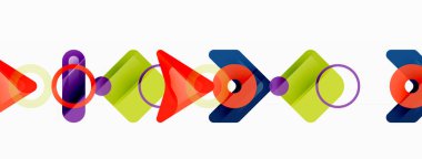 Renkli geometrik soyut arkaplan. En küçük üçgen ve kare şekilleri bileşimi