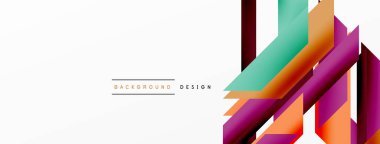 Minimum geometrik soyut arkaplan. Dinamik 3D çizgi kompozisyonu. Duvar kağıdı, afiş, arkaplan veya iniş için moda tekno iş şablonu