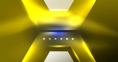 Soyut arkaplan neon altıgen vektör çizimi