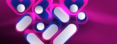 Parlak yuvarlak şekiller soyut arkaplan. Duvar kağıdı, afiş, sunum, arkaplan şablonu