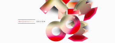 Minimum geometrik soyut arkaplan. İlkel şekiller kompozisyon arkaplanı. Duvar kağıdı, afiş, arkaplan veya iniş için moda tekno iş şablonu