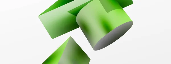 Vector Abstract Background Shapes Triangle Cylinder Trendy Techno Business Template —  Vetores de Stock