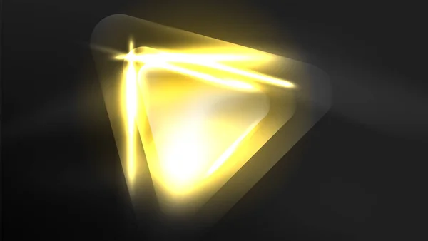 Sfondo Astratto Neon Digitale Triangoli Luci Modello Progettazione Geometrica — Vettoriale Stock