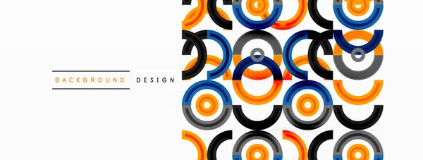 Colorato Cerchio Sfondo Astratto Con Design Vibrante Accattivante Che Incorpora — Vettoriale Stock