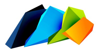 Vektör 3d düşük polimetrik üçgen geometrik tasarım elementleri