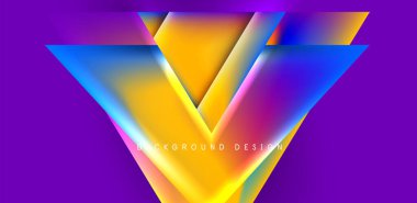 Renkli sıvı gradyanlı gelecekçi üçgen vektörü soyut arkaplan
