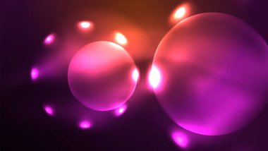 Parlak parlak ışık efektli daireler, soyut arkaplan duvar kağıdı tasarımı