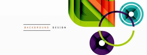 Triangles Colorés Fond Formes Rondes Modèle Pour Papier Peint Bannière — Image vectorielle