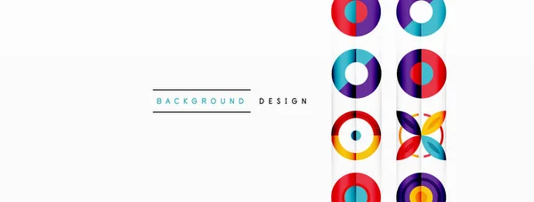 Círculos Coloridos Uma Composição Grade Fundo Abstrato Design Para Papel —  Vetores de Stock