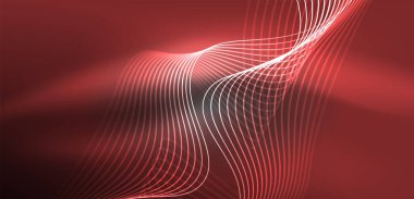 Soyut arkaplan neon dalgası. Duvar kağıdı, afiş, arkaplan, iniş sayfası, duvar resimleri, davetiyeler, posterler için yüksek teknoloji tasarımı