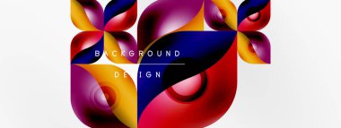 Vektör soyut geometrik arkaplan. Tekno çiçek yaprakları konsepti. Duvar kağıdı ya da doku tasarımı, parlak poster, afiş, broşür