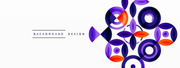 Círculos Coloridos Fundo Abstracto Tech Design Para Papel Parede Banner — Vetor de Stock