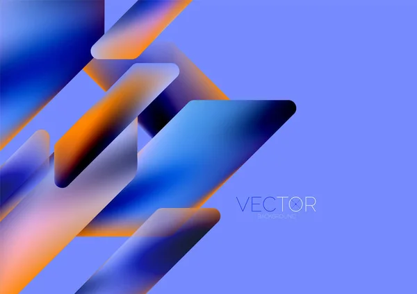 Fluid Color Dynamic Geometric Shapes Abstract Background Vector Illustration Wallpaper — стоковый вектор