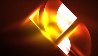 Soyut arka plan vektörü neon parlayan geometrik elementler. Duvar kağıdı, afiş, arkaplan, iniş sayfası, duvar resimleri, davetiyeler, posterler için yüksek teknoloji tasarımı