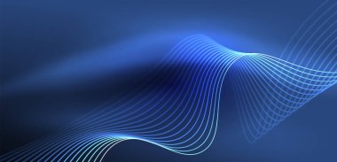 Soyut arkaplan neon dalgası. Duvar kağıdı, afiş, arkaplan, iniş sayfası, duvar resimleri, davetiyeler, posterler için yüksek teknoloji tasarımı