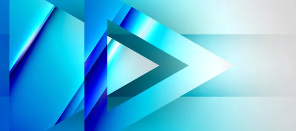 トレンド最小幾何学的組成抽象的な背景 光沢のある三角形の背景に影の線と光 ベクトルイラスト壁紙 バナー カード 本イラスト — ストックベクタ