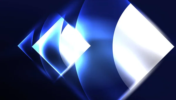 Abstraktní Pozadí Vektor Neon Zářící Geometrické Prvky Tech Design Pro — Stockový vektor