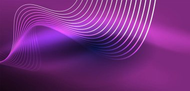 Soyut arkaplan neon dalgası. Duvar kağıdı, afiş, arkaplan, iniş sayfası, duvar resimleri, davetiyeler, posterler için yüksek teknoloji tasarımı