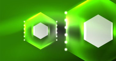 Neon altıgen arka plan. Duvar kağıdı, afiş, arkaplan, iniş sayfası, duvar resimleri, davetiyeler, posterler için yüksek teknoloji tasarımı