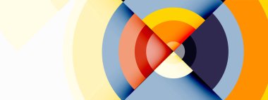 Gölgeler ile çevreler küçük geometrik bileşim soyut arkaplan