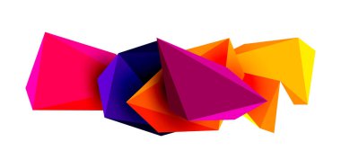 3d düşük poli üçgen tasarım elementleri