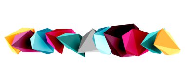 3d düşük poli üçgen tasarım elementleri