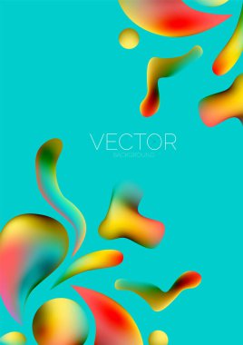 Fluid shapes vertical wallpaper background. Vector illustration for banner background or landing page