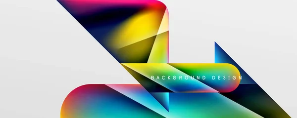 Triangle Fluid Color Gradient Abstract Background Vector Illustration Wallpaper Banner — Wektor stockowy