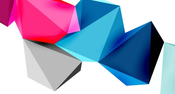 3D低三角形设计元素 用于几何概念 起落页或公司标志标识 — 图库矢量图片
