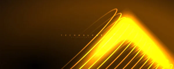Líneas Onda Neón Techno Movimiento Eléctrico Dinámico Concepto Velocidad Plantillas — Vector de stock