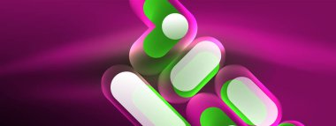 Neon dairesi soyut arkaplan. Duvar kağıdı, afiş, sunum, arkaplan şablonu