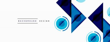 Renkli üçgenler ve yuvarlak şekiller. Duvar kağıdı, afiş, sunum, arkaplan şablonu