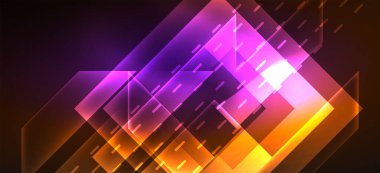 Arka plan duvar kağıtları, parlak çizgiler ve geometrik şekiller. Yapay Zeka teknolojisi, engelleme zinciri, iletişim, 5G, bilim, iş ve teknoloji konsepti için koyu duvar kağıdı