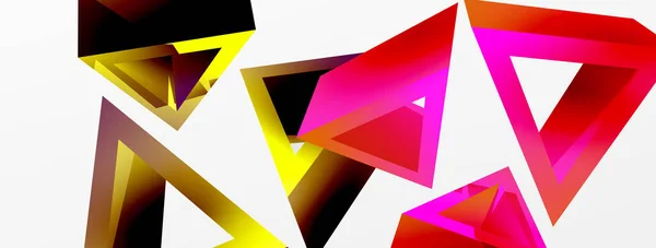 Triangle Abstract Background Vector Basic Shape Technology Business Concept Composition — Stock vektor