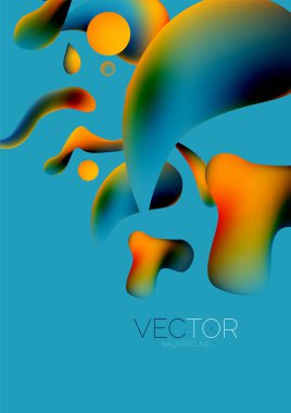 Fluid shapes vertical wallpaper background. Vector illustration for banner background or landing page