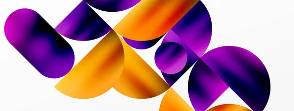 Cercle Fond Géométrique Couleur Métallique Cercles Brillants Des Formes Rondes — Image vectorielle