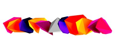 3d düşük poli üçgen tasarım elementleri