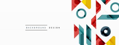 Renkli üçgenler ve soyut çemberler. Duvar kağıdı, afiş, arkaplan, iniş sayfası, duvar sanatı, davetiye, baskılar, posterler için tasarım