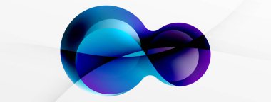 Fluid abstract background. Liquid color gradients composition. Round shapes and circle flowing design for wallpaper, banner, background or landing