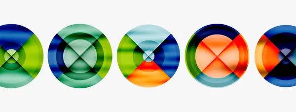 Cercle Créatif Géométrique Fond Abstrait — Image vectorielle