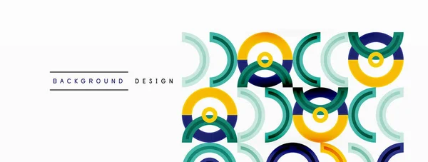 Fondo Abstracto Círculo Colorido Con Diseño Vibrante Llamativo Que Incorpora — Vector de stock