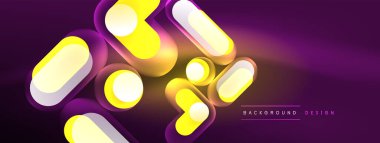 Neon dairesi soyut arkaplan. Duvar kağıdı, afiş, sunum, arkaplan şablonu