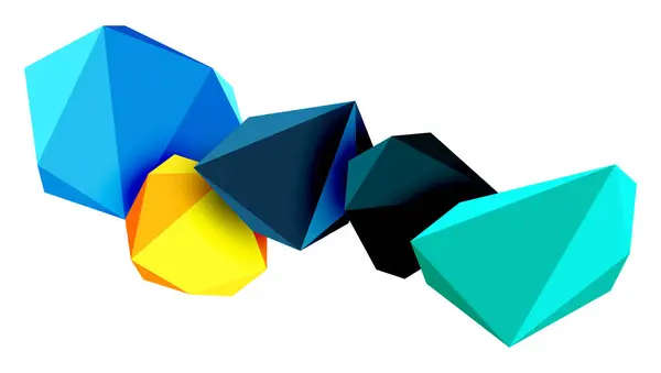 Abstraktní Design Nízkého Poly Kamene Geometrický Vektorový Konstrukční Prvek — Stockový vektor