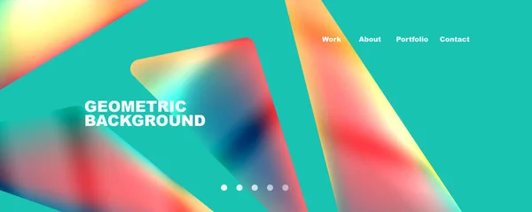 Bright Colorful Triangular Shapes Abstract Background Fluid Color Effect Glass — 스톡 벡터