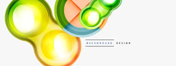 Creative Circle Geometric Abstract Background — Stock Vector