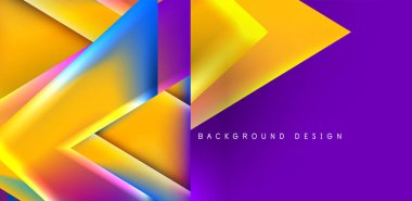 Renkli sıvı gradyanlı gelecekçi üçgen vektörü soyut arkaplan