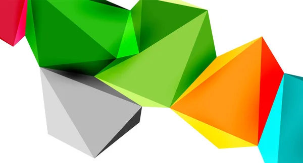 Low Poly Trojúhelník Designové Prvky Pro Geometrický Koncept Banner Pozadí — Stockový vektor