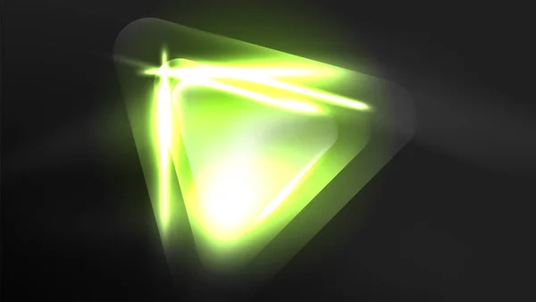 Digitale Neon Abstracte Achtergrond Driehoeken Lichten Geometrische Ontwerp Sjabloon — Stockvector